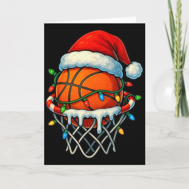 Cartão Christmas Basketball Ice Cream Drip For Boys Kids  (Frente)