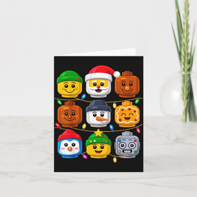 Cartão Christmas Building Crew Costume Master Builder Blo (Frente)