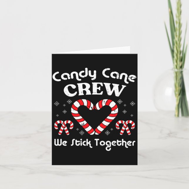 Cartão Christmas Candy Cane Crew Stick Together Xmas Wome (Frente)