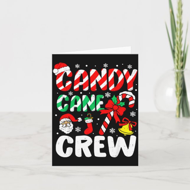 Cartão Christmas Candy Cane Crew Xmas Holiday Toddler Kid (Frente)