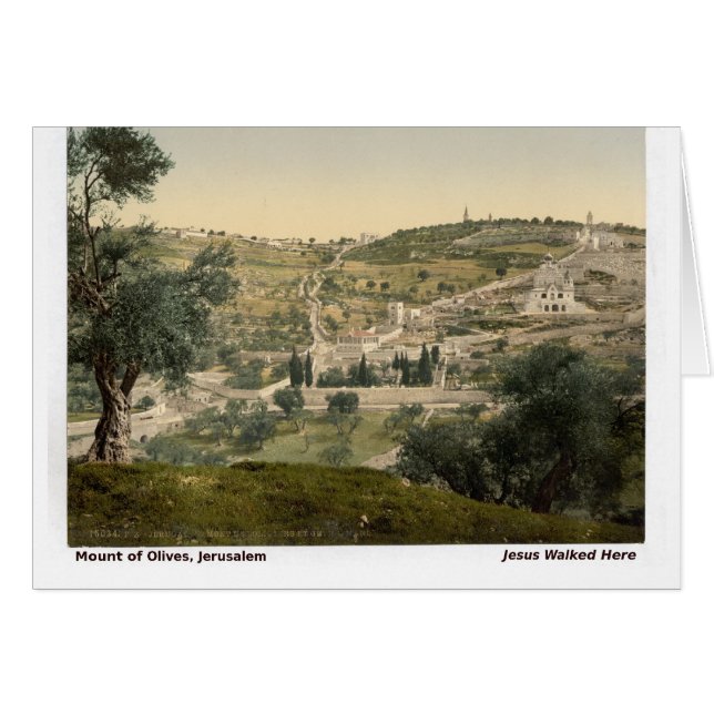 Cartão Christmas Card Jerusalem Vintage Photo (Frente Horizontal)