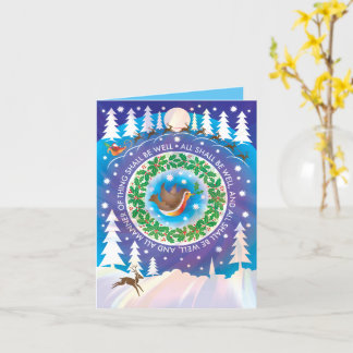 Cartão Christmas card with 'All shall be well' quote.