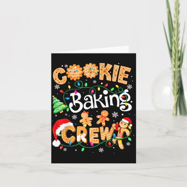Cartão Christmas Cookie Baking Crew Cookie Crew Family Ch (Frente)