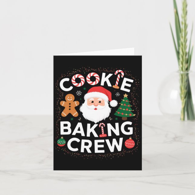 Cartão Christmas Cookie Baking Crew Family Christmas Baby (Frente)