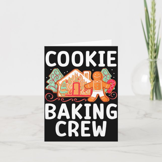 Cartão Christmas Cookie Taster Cookie Baking Crew Gingerb (Frente)