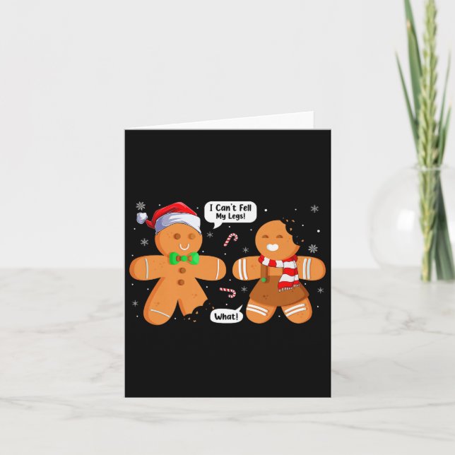 Cartão Christmas Cookie Xmas Family Funny Gingerbread Boy (Frente)