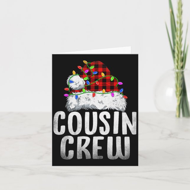 Cartão Christmas Cousin Crew Santa Xmas Family Matching P (Frente)