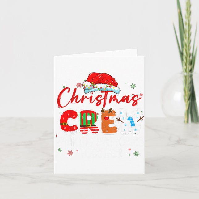 Cartão Christmas Crew Making Memories Together Xmas Light (Frente)