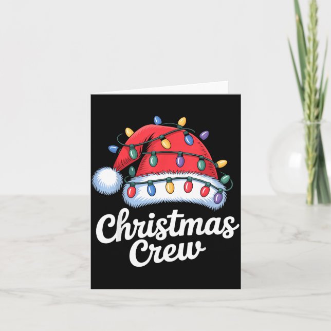 Cartão Christmas Crew Matching Family Xmas Party Men Wome (Frente)