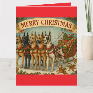 Cartão "Christmas Dogs" Folded Greeting Card