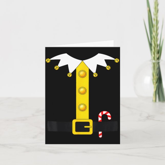 Cartão Christmas Elf Costume  (Frente)