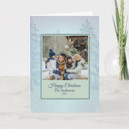 Cartão Christmas Family Photo Greeting Card