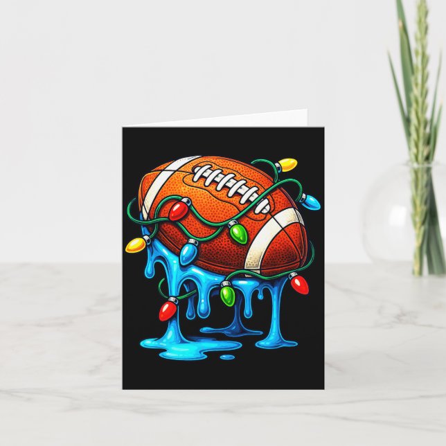 Cartão Christmas Football Drip Ice Cream Dripng  (Frente)