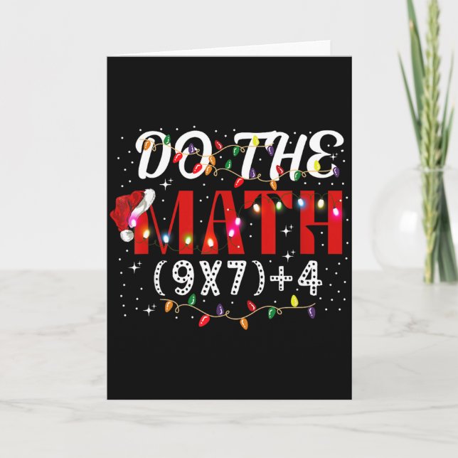 Cartão Christmas Funny Do The Math Meme (9x7)+4 Gift Lear (Frente)