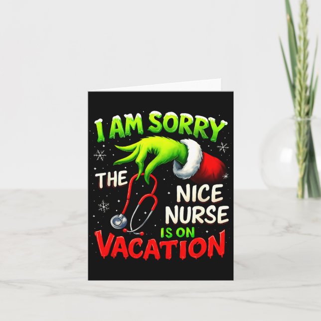 Cartão Christmas Funny I Am Sorry The Niche Nurse Santa H (Frente)
