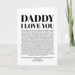 Cartão Christmas gift for daddy reasons we love you<br><div class="desc">editable</div>