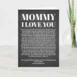 Cartão Christmas gift for mommy reasons we love you<br><div class="desc">editable</div>