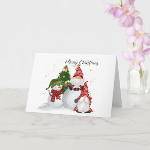 Cartão Christmas Gnomes Christmas Card