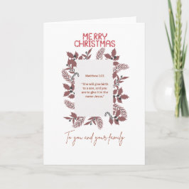 Cartão Christmas Greeting Card-matthew1:21