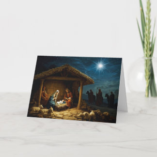 Cartão Christmas Holiday Card Baby Jesus Series #1