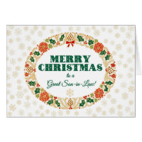Christmas Holly Wreath, para o genro, Flocos de ne