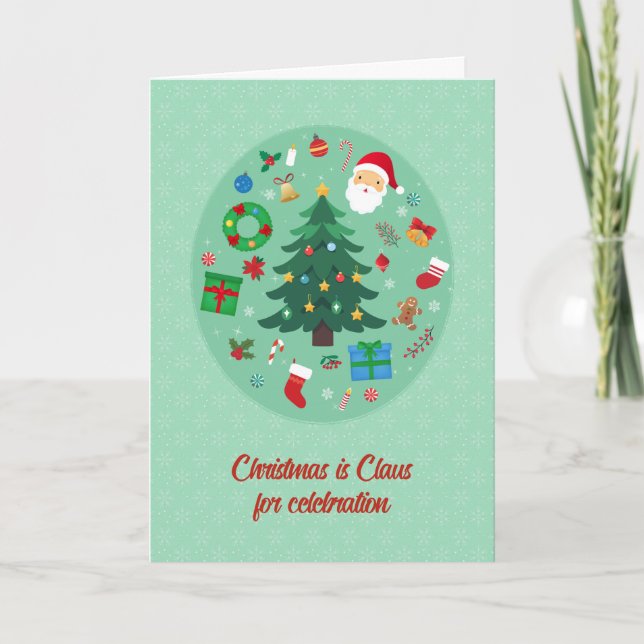 Cartão Christmas Illustrations Holiday (Frente)