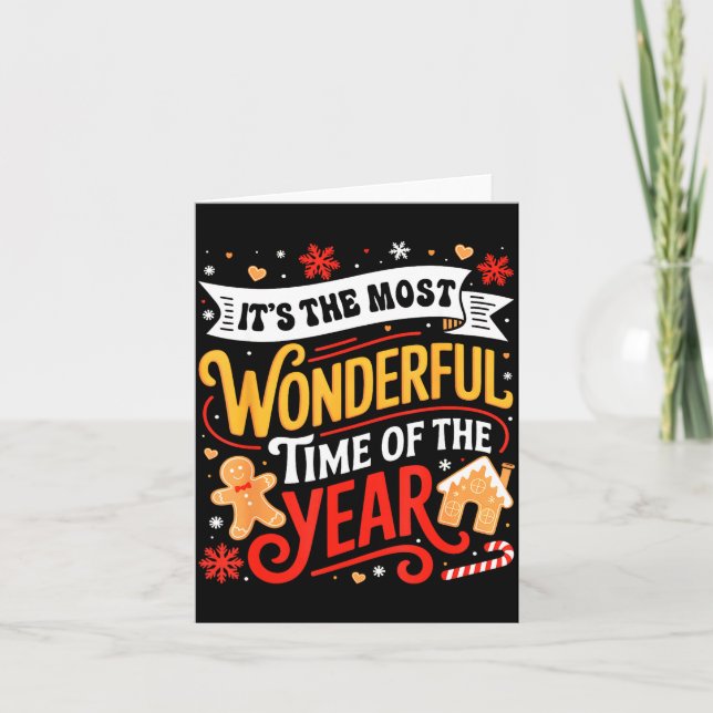 Cartão Christmas It's The Most Wonderful Time Of Year Gin (Frente)