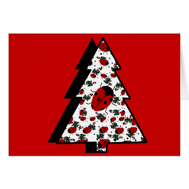 CARTÃO CHRISTMAS LADYBUGS (Frente Horizontal)