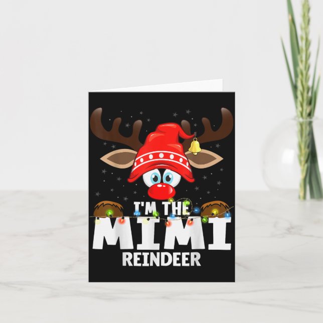 Cartão Christmas Matching I'm The Mimi Reindeer  (Frente)
