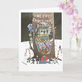 Cartão Christmas Mouse Tree