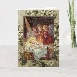 Cartão Christmas Nativity Vintage Reproduction