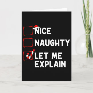 Cartão Christmas Nice Naughty Let Me Explain Funny Xmas M
