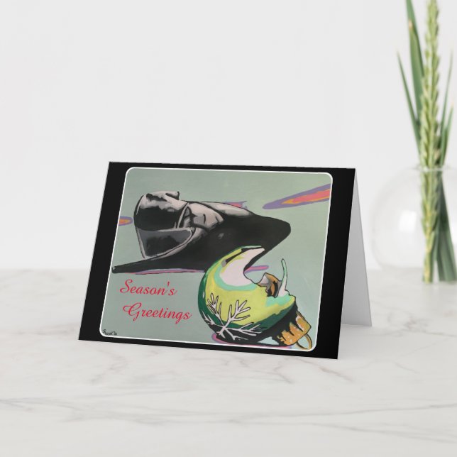 Cartão Christmas Noir 2021 Pintura em uma  (Frente)