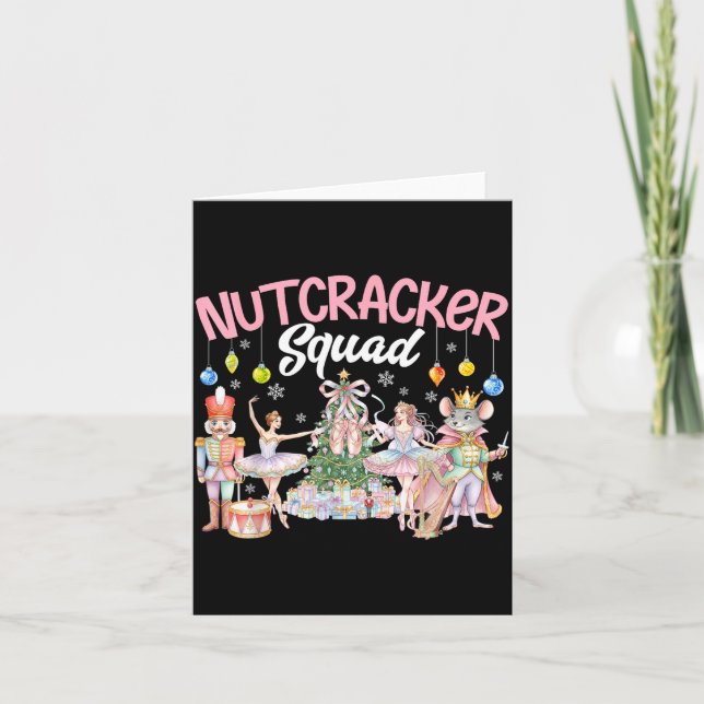 Cartão Christmas Nutcracker Squad Ballet Family Matching  (Frente)