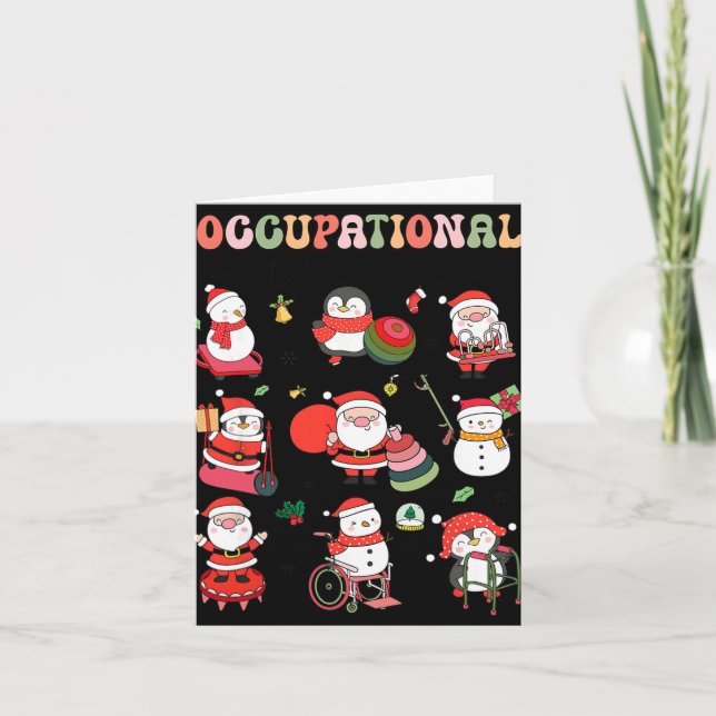 Cartão Christmas Occupational Therapy Ot Therast Ot Istan (Frente)