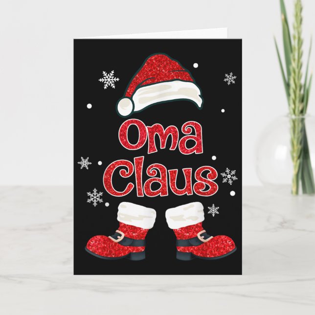 Cartão Christmas Oma Claus Grandmother Aunt Mother Daught (Frente)