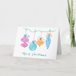 Cartão Christmas Ornaments Greeting Card