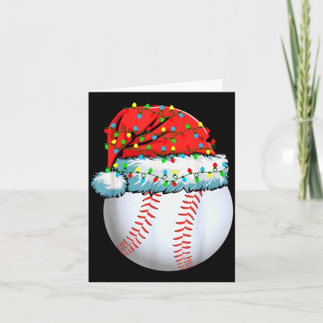 Cartão Christmas Pajamas Family Matching Baseball Men Wom (Frente)