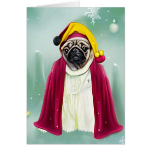 Cartão Christmas Pug