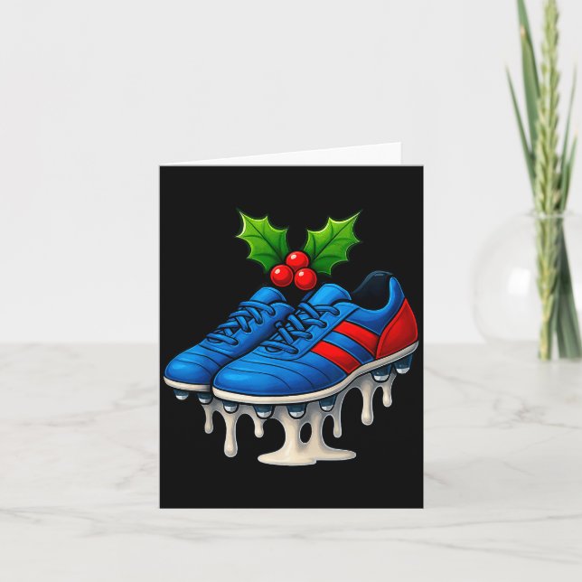 Cartão Christmas Soccer Cleats Ice Cream Drip Xmas  (Frente)