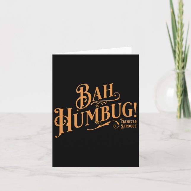 Cartão Christmas Song, Scrooge, Marley, Holiday Design Ba (Frente)