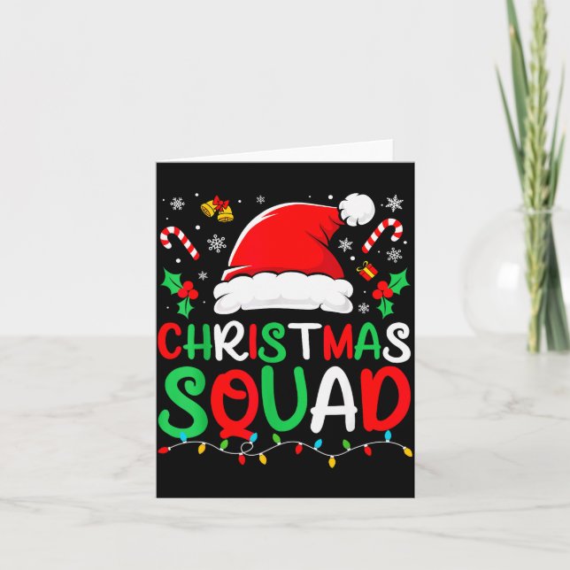 Cartão Christmas Squad Family Group Matching Christmas Pa (Frente)
