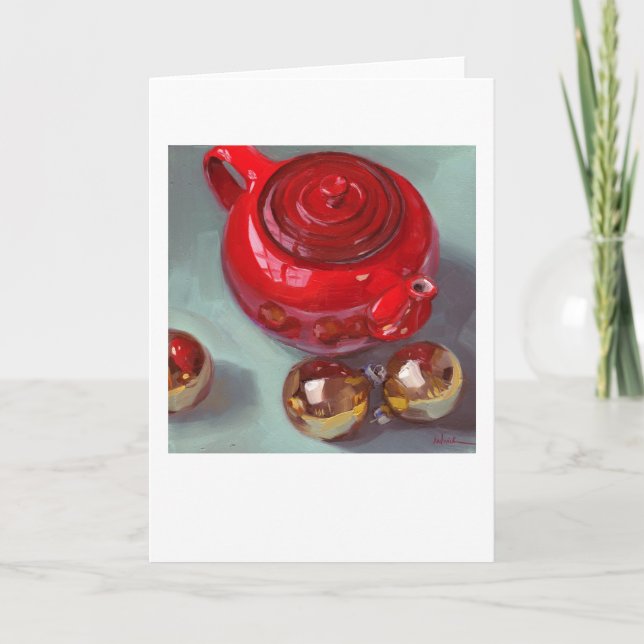Cartão "Christmas Tea" Greeting Card by Sarah Sedwick (Frente)