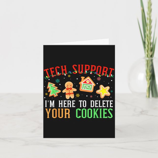 Cartão Christmas Tech Suprt Here To Delete Cookies Xmas M (Frente)