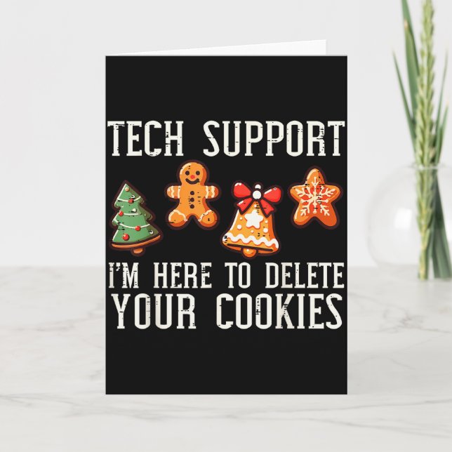 Cartão Christmas Tech Suprt Here To Delete Cookies Xmas M (Frente)