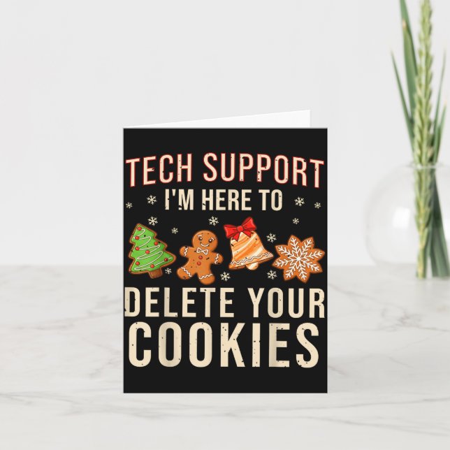 Cartão Christmas Tech Suprt Here To Delete Cookies Xmas M (Frente)
