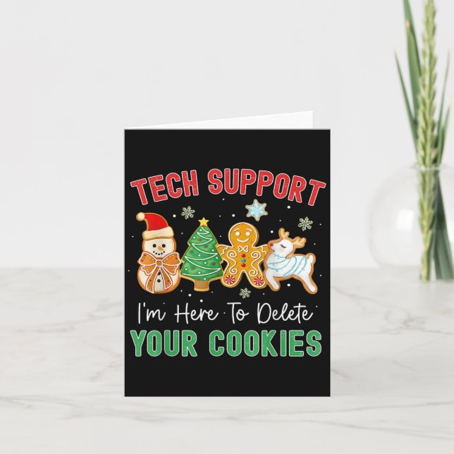 Cartão Christmas Tech Suprt Here To Delete Cookies Xmas M (Frente)