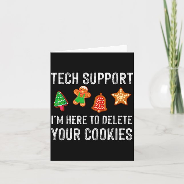 Cartão Christmas Tech Suprt Here To Delete Cookies Xmas M (Frente)