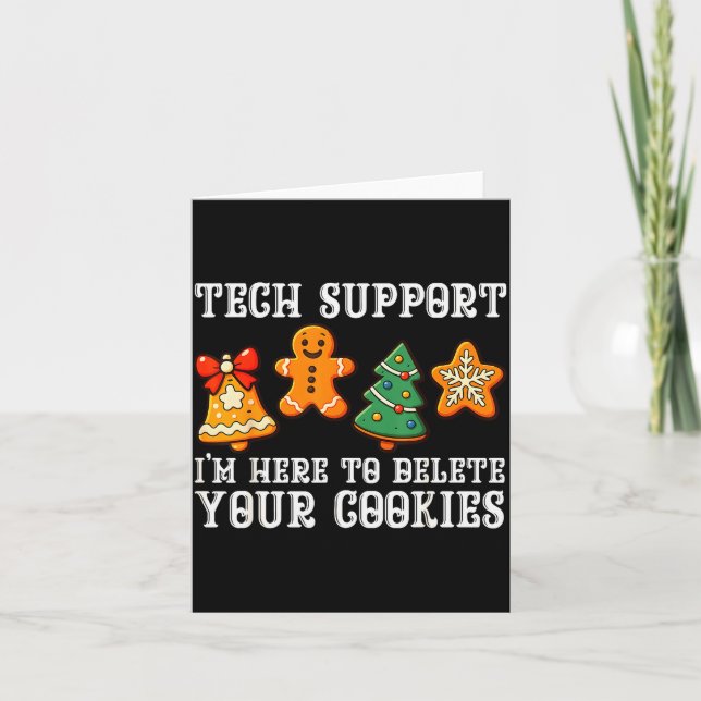 Cartão Christmas Tech Suprt Here To Delete Cookies Xmas M (Frente)