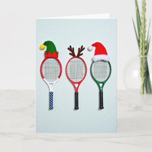 Cartão Christmas Tennis Rackets Card (Frente)
